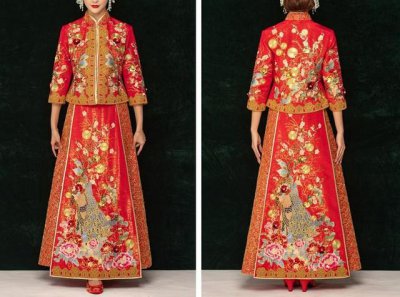中式新娘敬酒礼服款式图片