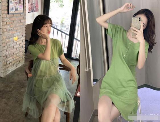 牛油果绿连衣裙好看吗？