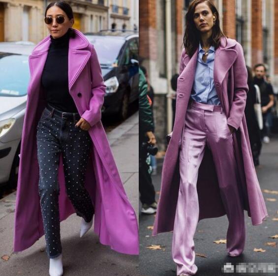紫色大衣搭配什么裤子好看？