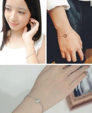 纯银手链款式图片大全 时尚韩版纯银女式手链图片以及介绍